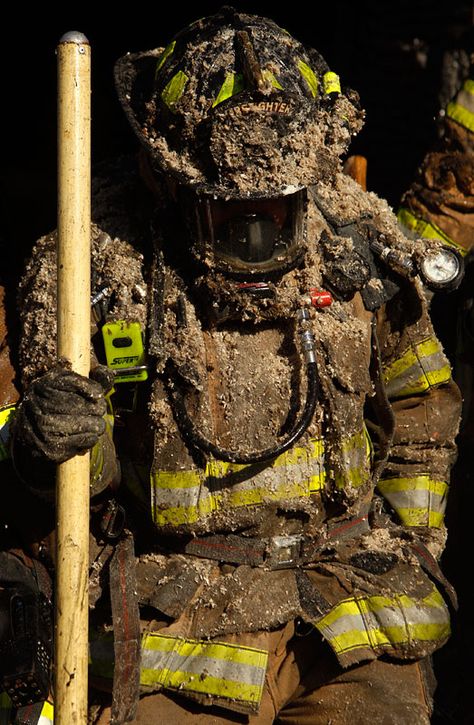 The joys of blown in insulation. Wildlife Firefighter, Firefighter Life, Firefighter Photography, Firefighter Paramedic, Firefighter Pictures, Firefighter Emt, Firefighter Quotes, Fire Life, Female Firefighter