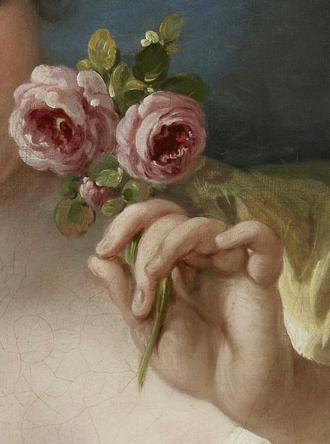 Artist: Unknown  http://breakfast-at-cartiers.tumblr.com/ Girl With Roses, Francois Boucher, Rococo Art, نباتات منزلية, Victorian Paintings, Rennaissance Art, Kunst Inspiration, Art Ancien, Art Classique