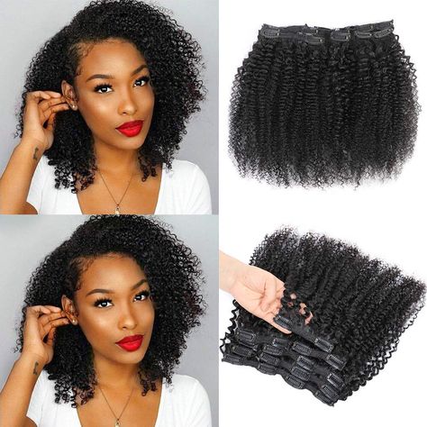 Boss Hairstyles, Hair Extensions For Black Women, Extensions For Black Women, Hair Extensions Before And After, Curly Extensions, Hair Extensions Clip, Extensions Clip In, Curly Clip Ins, Human Hair Clip Ins