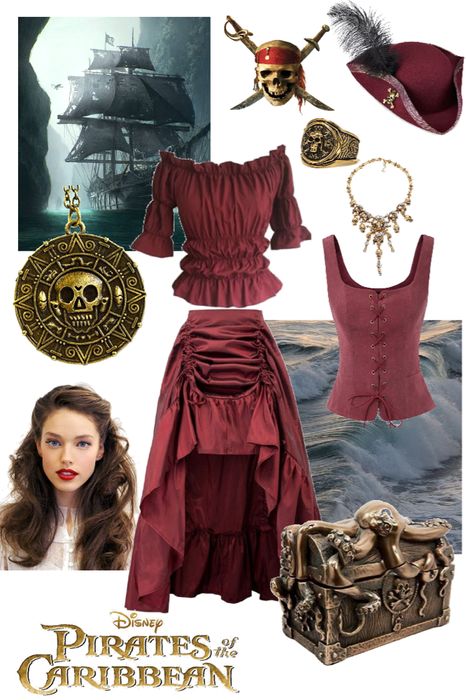 Elizabeth Swann Outfit | ShopLook Elizabeth Swann Outfit Ideas, Elizabeth Swann Pirate Costume, Elizabeth Swann Costume Diy, Elizabeth Swan Aesthetic, Elizabeth Swann Costume Halloween, Elizabeth Swann Outfit, Elizabeth Swann Pirate, Pirate Cosplay Female, Elizabeth Swan Costume