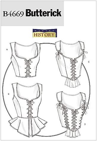 Amazon.com: BUTTERICK PATTERNS B4669 Misses' Corset, Size EE (14-16-18-20) : Arts, Crafts & Sewing Corset Sewing Pattern, Corset Costumes, Costume Sewing Patterns, Corset Pattern, Boned Corsets, Butterick Pattern, Corset Bustier, Costume Patterns, Butterick Sewing Pattern