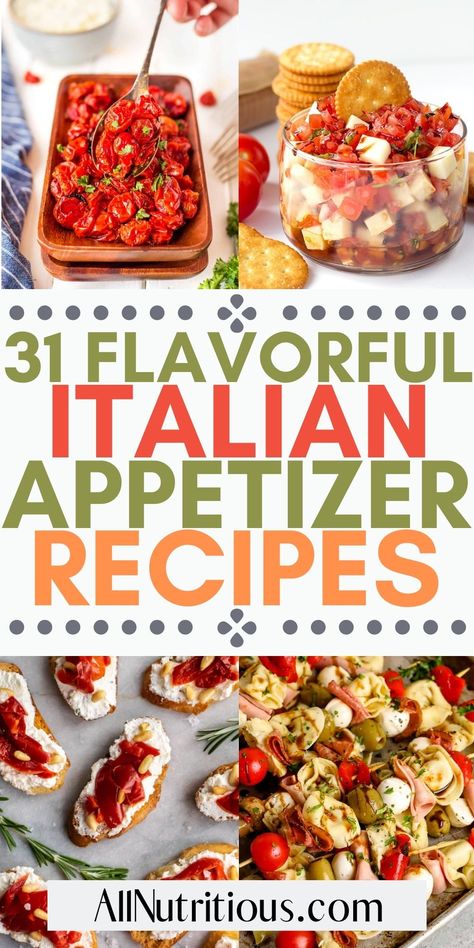 Italian Appetizer Recipes, Italian Finger Foods, Italian Appetizers Easy, Italian Appetizer, Italian Recipes Appetizers, Antipasto Pasta Salads, Italian Dinner Party, Healthy Italian, Italian Appetizers