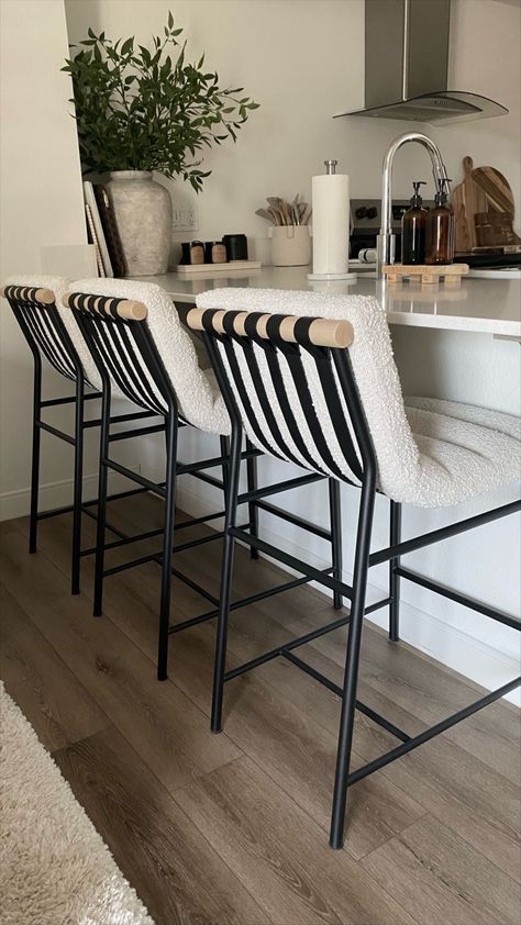 Burke Counter Stool curated on LTK Modern Farmhouse Stools For Island, Bar Stool Apartment, Island Chair Ideas, Black Leather Counter Stools, Cushioned Bar Stools, Aesthetic Barstools, Organic Modern Barstools, Barstools In Kitchen Ideas, Modern Organic Bar Stools