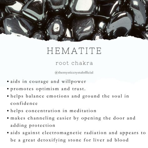 Find out more information about Hematite on my website. Follow the link for more details. Ethically sourced crystals are available for sale there as well! Don't forget to subscribe to our newsletter Hematite Meaning, Hematite Properties, Hematite Crystal, Crystal Cave, Witch Spell Book, Electromagnetic Radiation, Crystals Healing Properties, Spiritual Crystals, Gemstone Meanings