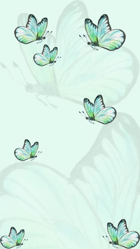 Soft color wallpaper for mobile. #mobile #wallpaper #wallpapers #butterfly #softlook #lightgreen Green Butterfly Wallpaper, Wallpapers Butterfly, Color Verde Agua, Mint Aesthetic, Wallpaper For Mobile, Butterfly Lighting, Color Wallpaper, Green Butterfly, Star Butterfly