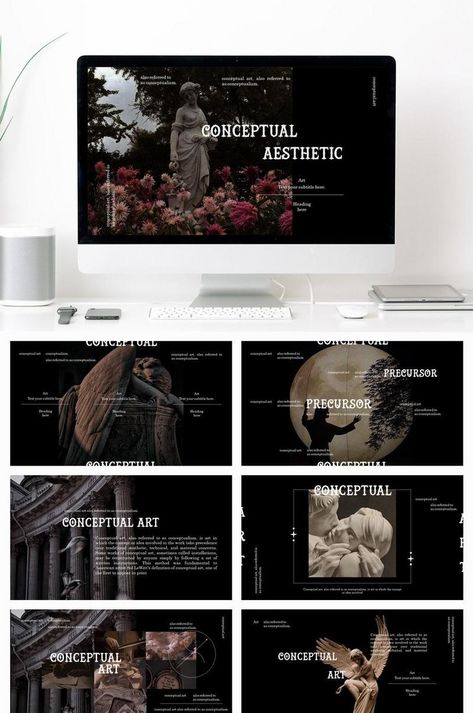 Language Astetic, Vintage Powerpoint Design, Fancy Powerpoint Design, Dark Academia Powerpoint, Aesthetic Powerpoint, Mẫu Power Point, Posters Conception Graphique, Mises En Page Design Graphique, Presentation Slides Design