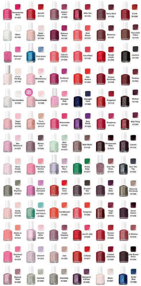 I only ever use Essie (or occasionally OPI). They make for the best, super long lasting manicures! -P.S. Essie Colors Chart, Essie Colors, Nagellack Trends, Colorful Nails, Essie Nail Polish, I Love Nails, Essie Nail, Manicure Y Pedicure, Beauty Nail