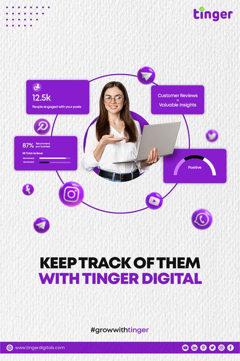 keep track of them with Tinger Digital   #socialmedia #marketing #socialmediamarketing #digitalmarketing #instagram #branding #business #marketingdigital #seo #design Tinger Digital, Webinar Design, Seo Design, Instagram Design Creative, Card Ui, Adobe Illustrator Graphic Design, Digital Marketing Design, Floral Vector, Instagram Branding