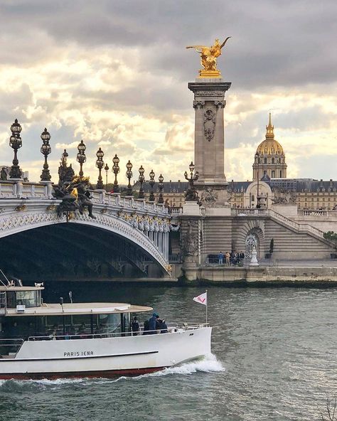 Hôtel Elysees Ceramic ⭐️⭐️⭐️ on Instagram: “What are you waiting for? Take a cruise on the River Seine 🛳️ 📸 : @sofiinparis” Seine River Cruise, River Seine, Seine River, Paris Itinerary, The Seine, River Cruises, Tower Bridge, The River, Taj Mahal