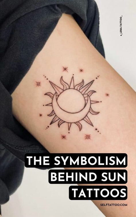 The Sun Tattoo, Tattoo Sonne, Sun Tattoo Small, Small Wave Tattoo, Sun Tattoo Designs, Sun And Moon Tattoo, Female Tattoos, Petite Tattoos, Sun Tattoos