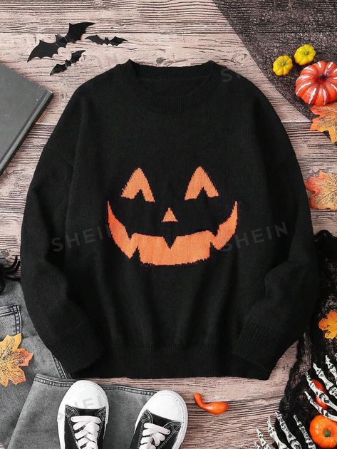 That sweater sounds like a fun Halloween-themed piece with the cartoon pumpkin and ghost face design! The black and orange colors must give it a spooky yet festive look. Perfect for getting into the Halloween spirit! 🎃👻 Pumpkin Ghost Face, Pumpkin Sweater, Cartoon Pumpkin, Orange Pullover, Clothes Sweater, Halloween Clothes, Cartoon Halloween, Orange Sweater, Fall Wedding Guest Dress