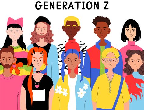 Teen Series, Vector Characters, Diverse People, Street Style Aesthetic, Generation Z, Girl Trends, Woman Illustration, Vector Character, People Illustration