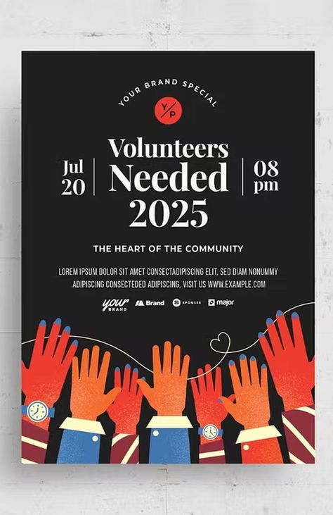 Volunteers Needed Flyer Template AI, PSD