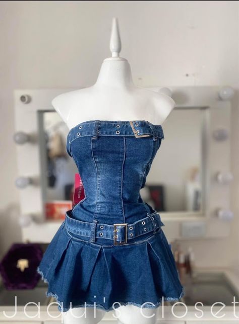 Denim Barbie Outfit, Stage Style, 2000s Party, Jean Dresses, 2000s Outfits, Top Jeans, Fashion Days, Korean Girl Fashion, Classy Casual Outfits