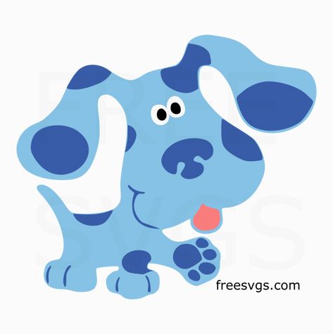 Free Blue Dog SVG file Blue Clues Drawing, Birthday Svg Free, Blues Clues Characters, Cake 2022, Blues Clues Birthday, Blue's Clues Birthday Party, Clue Party, Blue Tail, Rock N Roll Art