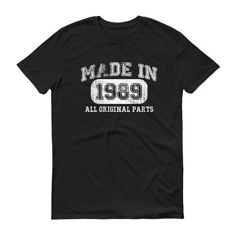 Men's 1989 Birthday Gift, Vintage Born in 1989, 29th Birthday shirt for him, Made in 1989 T-shirt, 29 Year Old Birthday Shirt #BirthdayGift #1989Shirt #men #Vintage1989 #him #1989 #BirthdayShirt #TShirt #MadeIn1989 #BornIn1989 Birthday Ideas For Grandpa, 82nd Birthday, 21st Birthday Shirts, Birthday Sweatshirt, Aged To Perfection, Birthday Shirt, T Shirt For Men, Birthday Shirts, Men Short Sleeve