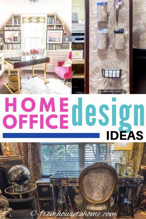 Learn everything you need to know about setting up your home office so you can work from home. From getting the right chair to where to put your desk to home office organization, you'll find out what you need for a productive home office.  #fromhousetohome #decoratingtips #homedecor #office  #homeoffice #falldiyinspiration* Organize Office At Work, Diy Home Office Desk, Productive Home Office, Office Hacks, Organization At Work, Super Tips, Work Cubicle, Home Office Design Ideas, Feminine Home Offices