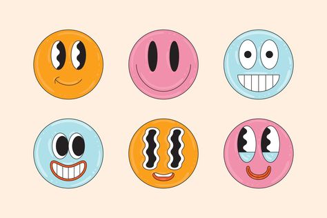 Free Vector | Flat design smiley emoji illustration