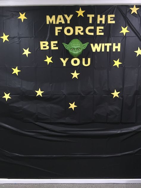 Star Wars Photo Backdrop, Star Wars Backdrop, Mandalorian Party, Senior Hoco, Star Wars Theme Party, Graduation Photo Booth, Happy Star Wars Day, Star Wars Food, Frame Props