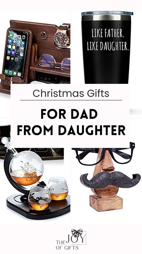 Need a wonderful Christmas gift for your father? Visit The Joy of Gifts to see a curated collection of the best Christmas gifts for dad from daughter. You'll find heartwarming and practical gifts that fathers will love. Plus some funny dad gifts they'll enjoy. Get your father some great with these awesome Christmas gift ideas for dad! Ideas For Dads Christmas Present, Christmas Gifts For Dads Who Have Everything, Dads Christmas Gift Ideas, Christmas Ideas For Dad From Daughter, Best Christmas Gifts For Dad, Gifts For Dads Christmas Ideas, Dads Gift Ideas, Dad Gift Ideas From Daughter, Gift Ideas For Dad From Daughter