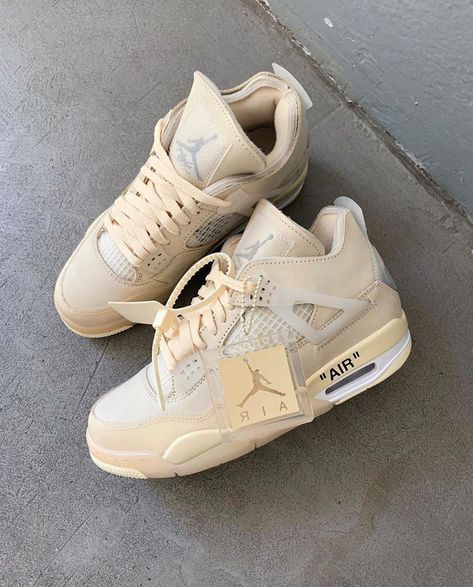 SneakersFromFrance.com on Instagram: “NEW 🔥 Air Jordan 4 Off-White now available on sneakersfromfrance.com • worldwide shipping ✈️” Skor Sneakers Nike, Παπούτσια Nike Free, Jordan 4 Off White, Buty Jordan, Zapatillas Jordan Retro, Boty Nike, Skor Sneakers, Trendy Shoes Sneakers, Nike Shoes Girls