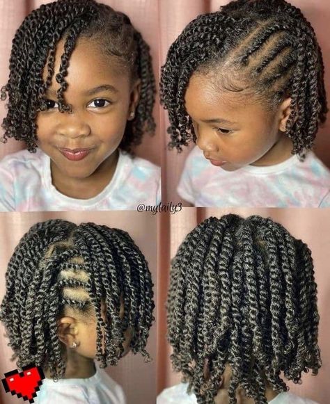 Black Baby Girl Hairstyles, Baby Girl Hairstyles Curly, Toddler Braided Hairstyles, Twists Hairstyles, Cabello Afro Natural, Lil Girl Hairstyles, Kids Curly Hairstyles, Kids Braids, Quick Natural Hair Styles