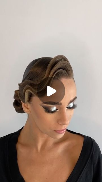 Kasia Batyra on Instagram: "Hairstyle by me for beautiful @paulinenesz ❤️❤️❤️  #hair #ballroom #ballroomhairstyle #dancing #dancer #ballromdance #competition #look#competitionlook #fryzura" Standard Ballroom Hair, Ballroom Hair Competition, Ballroom Hairstyles Competition, Hairstyles For Competition, Ballroom Dance Hairstyles, Dance Hairstyles Dancers, Latin Competition Hair, Ballroom Hairstyles, Ballroom Dancing Hairstyles