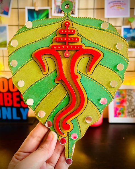 Happy Ganesh Chaturthi! 🕉️❤️✨ Like | Share | Comment | Save Follow @hooked_by_hobbies for more ✨ [ MDF board, Acrylic markers, MDF cutouts, Life of colour pens, relaxing art, colouring therapy, mandala reel, colouring reel, Ganesha, Ganesh Chaturth, Ganesh Chaturthi 2024, MDF decor, Ganpati Mandala, Ganesha on Leaf, Ganpati on Leaf MDF, MDF decoration] #mdfboard #mandala #lifeofcolour #lifeofcolourpens #acrylicmarkers #semimandala #acrylicbrushpens #adultcoloring #relaxingart #abstractman... Ganpati Mandala, Mdf Decor, Acrylic Markers, Happy Ganesh, Relaxing Art, Happy Ganesh Chaturthi, Acrylic Brushes, Mdf Board, Ganesh Chaturthi