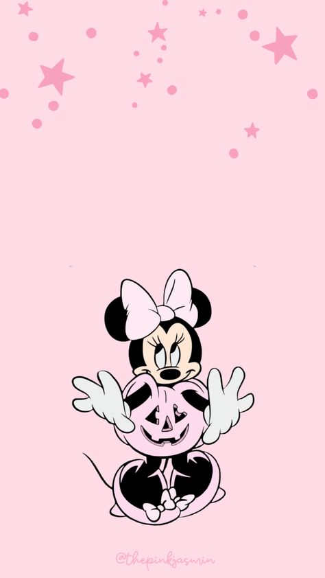 Girly Spooky Wallpaper, Cute Aesthetic Wallpaper Halloween, Minnie Mouse Halloween Wallpaper, Aesthetic Pink Halloween Wallpaper, Cute Wallpapers For Halloween, Wallpaper For Girls Phone Cute, Pink Aesthetic Halloween Wallpaper, Pink Halloween Lockscreen, Disney Halloween Phone Wallpaper