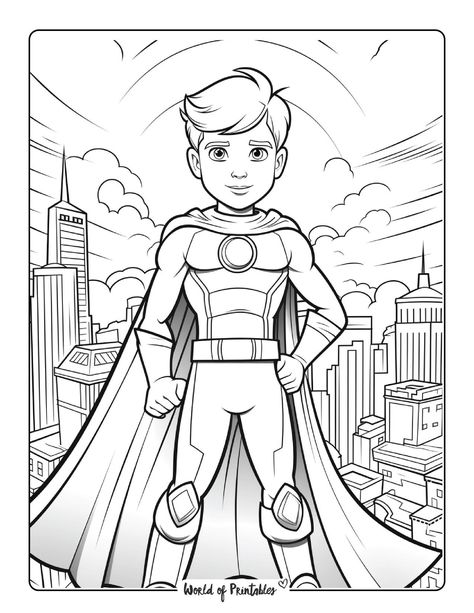 Calling all superhero enthusiasts! Explore our collection of printable hero coloring pages and create your own epic stories through colors. Super Hero Coloring Pages, Trucks Coloring Pages, Printable Heroes, Super Hero Coloring Sheets, Create Your Own Superhero, Superhero Images, Superhero Cartoon, Marvel Coloring, Cartoon Books