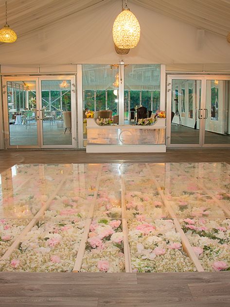 Luxury Wedding Ideas - Dance Floor Decor Ideas | Flowers, Decor & Rentals: Plants N’ Petals |  Wedding Dress: Joan Pillow Bridal Salon |  Cake: Susie’s Cakes & Confections |  Bridesmaids Dresses: Bella Bridesmaids |  Photo: Michael Carr Photography | #entertainment #wedding #dancefloor #decorideas #weddingflowers #floraldancefloor Unique Dance Floor, Floor Decor Ideas, Dance Floor Decor, Wedding Dancefloor, Luxury Wedding Ideas, Bridesmaids Photo, Wedding Dance Floor, Entertainment Wedding, Wedding Ides