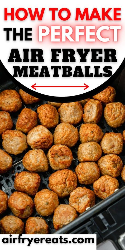 Frozen Meatballs In Air Fryer, Air Fryer Frozen Meatballs, Air Fryer Pasta Recipes, Meatballs In Air Fryer, Meatballs In The Air Fryer, Air Fryer Recipes Hamburger, Frozen Meatball Recipes, Gluten Free Meatballs, Frozen Meatballs