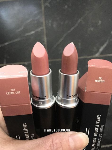 Mac Sultry Move Lipstick, Mac Cream Cup Lipstick, Best Wedding Lipstick, Mac Modesty Lipstick, Mac Lipstick Satin, Mac Modesty, Lipstick Names, Wedding Lipstick, Mac Lipstick Colors