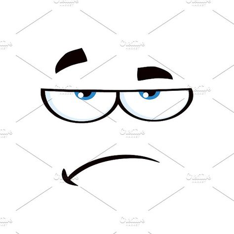 Grumpy Cartoon Funny Face by HitToon on @creativemarket Grumpy Face Cartoon, Cartoon Mouth, Cartoon Mouths, Cartoons Funny, Profile Dark, Grumpy Face, Anime Photo Profile Dark, Face Funny, Anime Photo