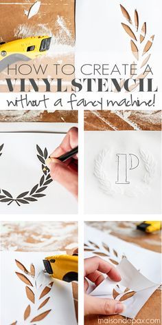 Awesome tutorial to make your own custom stencil in minutes | maisondepax.com Diy Stencil Patterns, Stencil Patterns Templates, Make Your Own Stencils, Stencils Tutorials, Diy Stencil, Wall Stencil Patterns, Vinyl Stencil, Stencil Projects, Stencils Printables