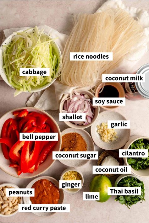 Red Curry With Noodles, Thai Curry Rice Noodles, Coconut Noodles Recipe, Chinese Rice Noodles Recipes, Rice Noodle Dishes Healthy, Red Thai Curry Shrimp With Rice Noodles, Rice Noodles Sauce, Rice Noodle Sauce Recipes, Rice Noodle Dishes Easy