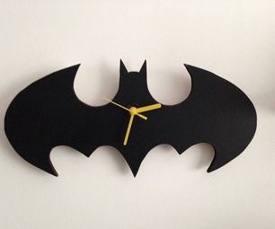 Batman Wall Clock - No home should be without one. (Instructables) Batman Themed Room, Batman Bathroom, Batman Diy, Batman Room, Batman Decor, Batman Wall, Batman Theme, Superhero Room, Woodworking Cabinets