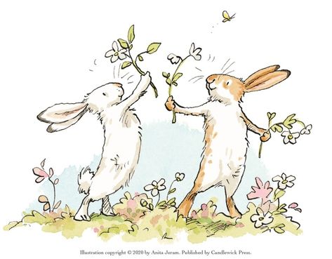 Anita Jeram, You Are My Friend, Rabbit Illustration, Dessin Adorable, Childrens Illustrations, Greeting Card Design, Cute Illustration, Rabbits, Animal Art