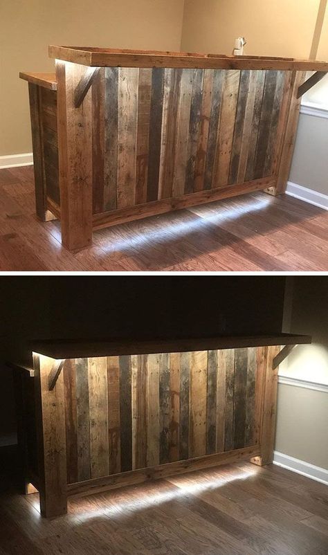 Palet Bar, Bar Stuff, Pallet Bar Diy, Diy Outdoor Bar, Spanish Garden, Diy Home Bar, Pallet Bar, Diy Basement, Birthday Bar