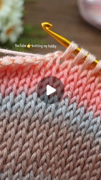 Fan Stitch Crochet Pattern, How To Crochet Knit Stitch, Tunisian Purl Stitch, Tunisian Stitch Crochet, Crochet Looks Like Knitting, Crochet Stitch That Looks Like Knitting, Tunisian Knit Stitch Crochet, Tunisian Crochet Stitches Patterns, Crochet Tunisian Blanket