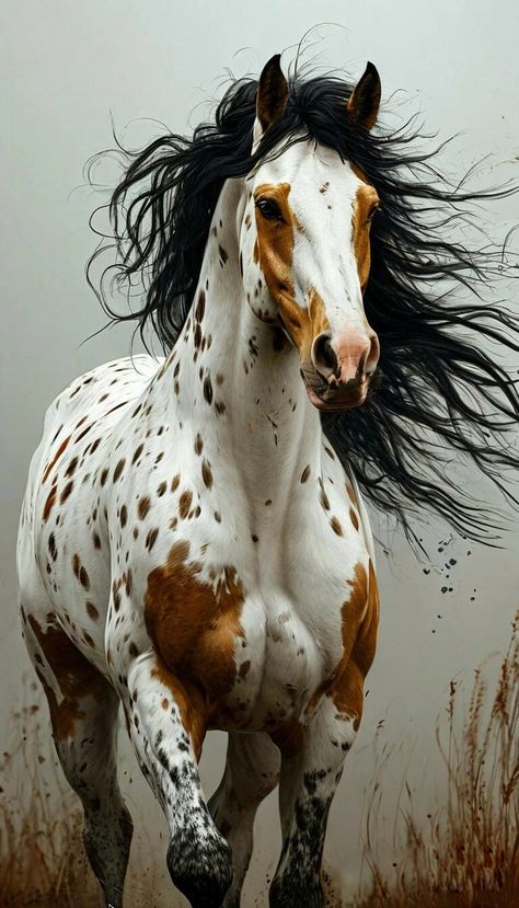 Horse Facing Forward, Horse Reference Photos, Piebald Horse, Pictures Of Horses, African Animals Photography, Wild Horses Mustangs, Rare Horses, Beautiful Horses Photography, Indian Horses