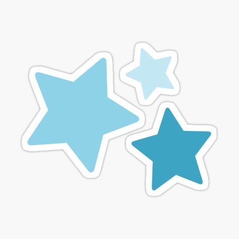 These 3 cute blue stars are perefect for decorating a hydroflask, laptop, or water bottle. These come in multiple sizes and colors on my redbubble.  They are vsco, trendy, and waterproof mini blue sticker pack.  #cutestickers #sticker Cute Blue Things, Blue Printable Stickers, Cute Blue Stickers, Light Blue Stickers, Blue Star Sticker, Stickers Printable Cute, Starts Drawing, Pink Star Background, Sticker Design Ideas