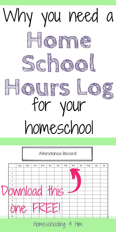 Find out what you need to know about keeping track of how many hours and days per year you homeschool. This is a legal requirement in states like Missouri. Plus, download this free printable homeschool hours log sheet for your record keeping binder! Tracking Homeschool Hours, Homeschool Tracker Free Printable, Homeschool Record Keeping Binder, Homeschool Hours Log, Homeschool Binder System, Homeschool Record Keeping, Homeschool Attendance, Homeschool Binder, Homeschool Transcripts