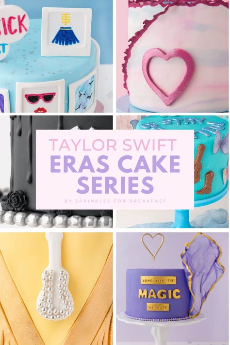 Taylor Swift Eras Cake Series - Sprinkles For Breakfast 1989 Themed Party Taylor Swift, 1989 Cake Ideas, Taylor Swift 30th Birthday Cake, Taylor Swift 11th Birthday, Taylor Swift 1989 Cake Ideas, Taylor Swift Lyric Cake, Taylor Swift Wedding Cake, Taylor Swift Eras Cake Ideas, Eras Birthday Cake