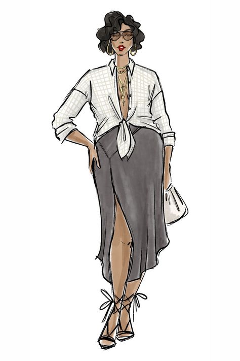 Mens Fashion Tips, Plus Zise, Plus Size Art, Fashion Illustration Collage, Plus Size Sewing Patterns, Plus Size Sewing, Fashion Illustration Vintage, Curvy Fashionista, Best Mens Fashion