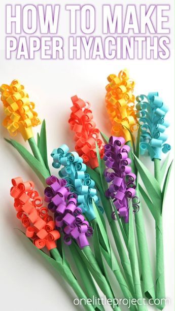 Spring Flower Crafts, Hyacinth Flowers, Săpunuri Handmade, Fleurs Diy, Easy Paper Flowers, Paper Flower Crafts, Spring Crafts For Kids, Seni Dan Kraf, Paper Flowers Craft