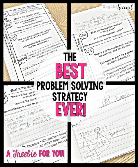 word problems, problem solving, solving word problems More Word Problem Strategies, Math Activities Elementary, Problem Solving Strategies, Math Problem Solving, Solving Word Problems, Math Interactive Notebook, Word Problem, Math Questions, Math Strategies