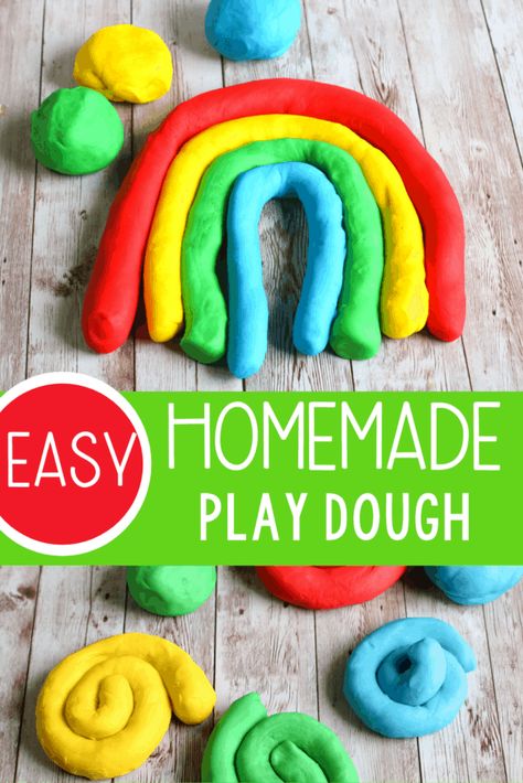 The best easy homemade play dough recipe for kids! Make rainbow play dough in just a few minutes that your kids will LOVE! #playdough #playdoughrecipe #thebestplaydoughrecipe #homemadeplaydough #lifeovercs Easy Homemade Playdough, Rainbow Playdough, Easy Play Dough, Best Playdough Recipe, Easy Homemade Playdough Recipe, Kids Play Dough, Homemade Playdough Recipe, Diy Glow, Diy Bird Bath