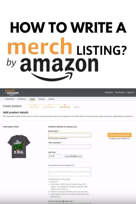 Write A Merch By Amazon Listing Merch By Amazon, Earn Money Online Fast, Best T Shirt Designs, Amazon Merch, Sales Image, I Will Show You, Sell On Amazon, Earn Money Online, Success Stories