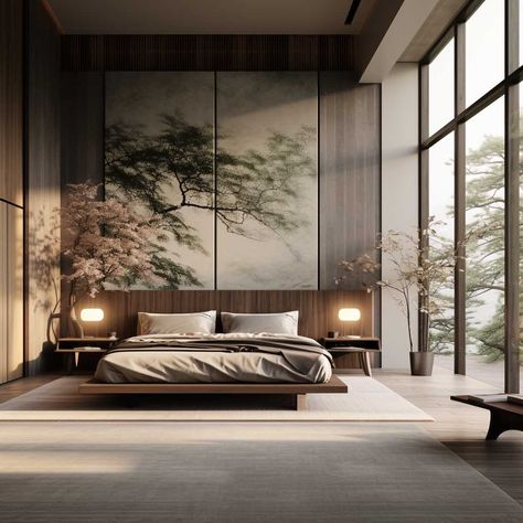 Relaxing Room Ideas Zen Modern, Zen Style Bedroom, Feng Shui Bedroom Decor, Zen Bedroom Decor, Japanese Bedroom Design, Zen Bedroom Ideas, Simple Bed Designs, Design Ložnic, Japanese Bedroom